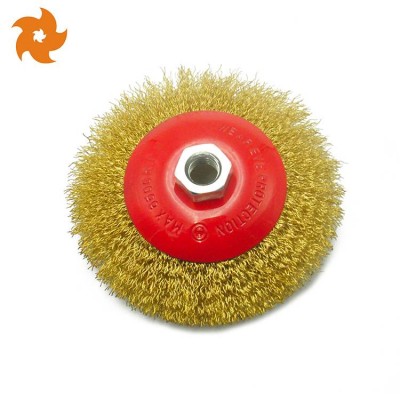 125mm Brass sweeper Circular bevel Brush Nylon Wire disc brush for weeding machine